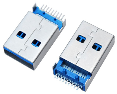 USB 3.0 AM SMT 沉板1.9,2.6,3.2 K脚,直脚