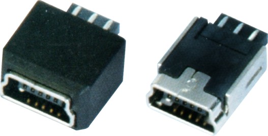 苏州MINI USB 5F B TYPE 180°焊线+护套