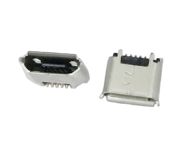 南京MICRO USB 5F B TYPE 180度SMT有柱有卷边