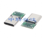 南京TYPE C母座夹板0.8长体带PCB板