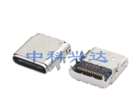 深圳USB C TYPE24PIN 前插后贴双铁壳防连展款